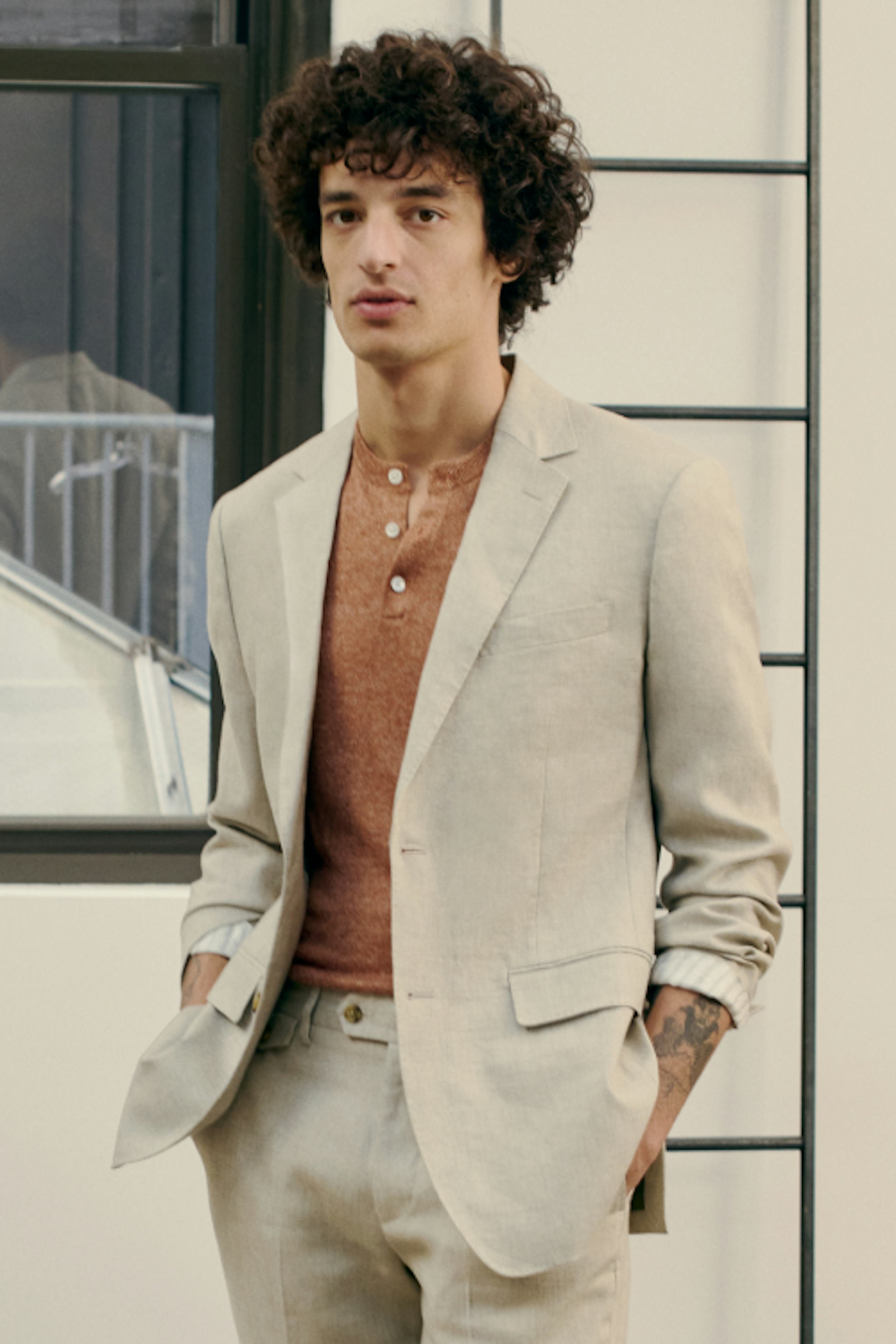 image of model wearing a Jetsetter Flannel Suit