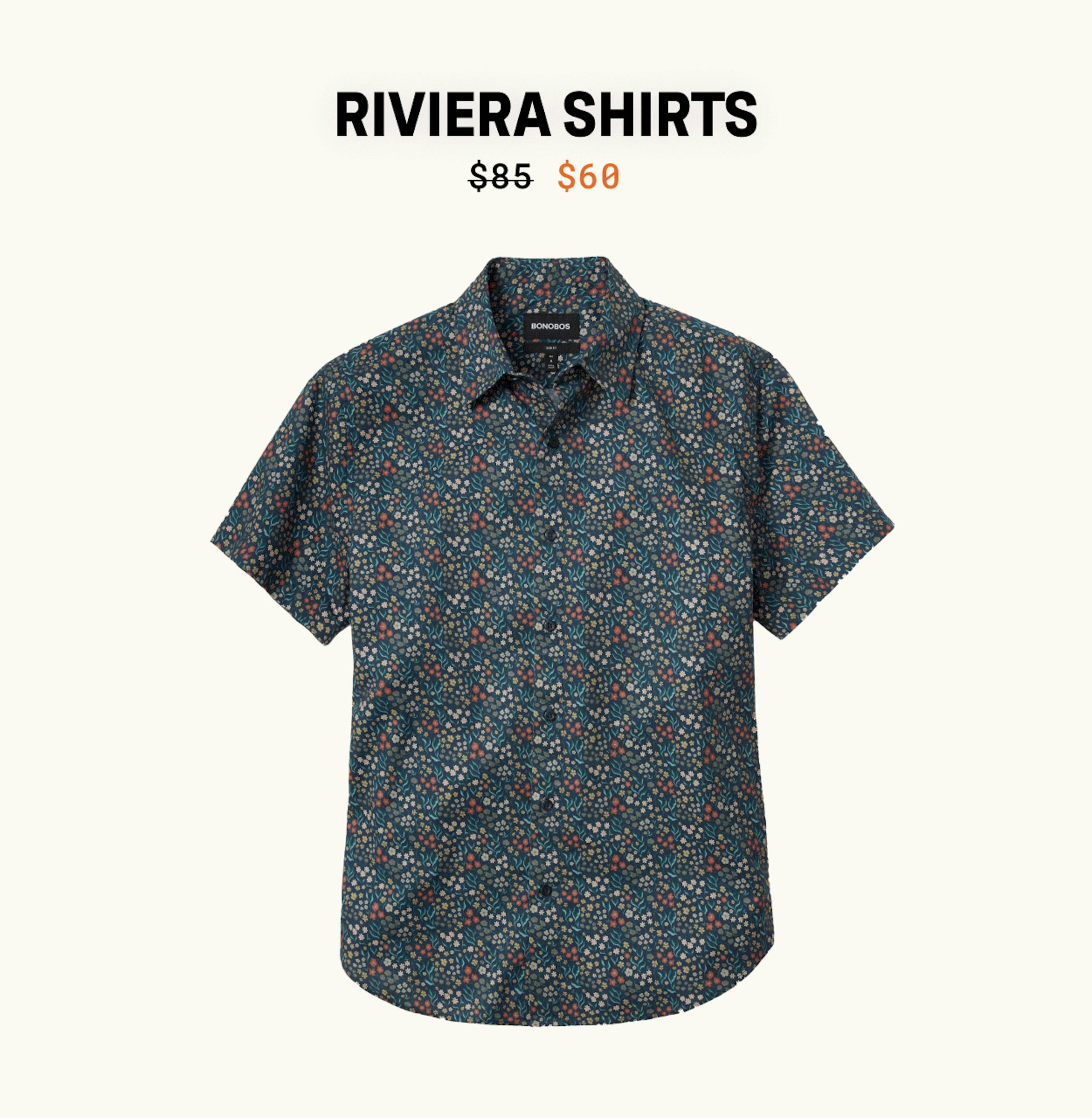 Riviera Short Sleeve Shirt $60