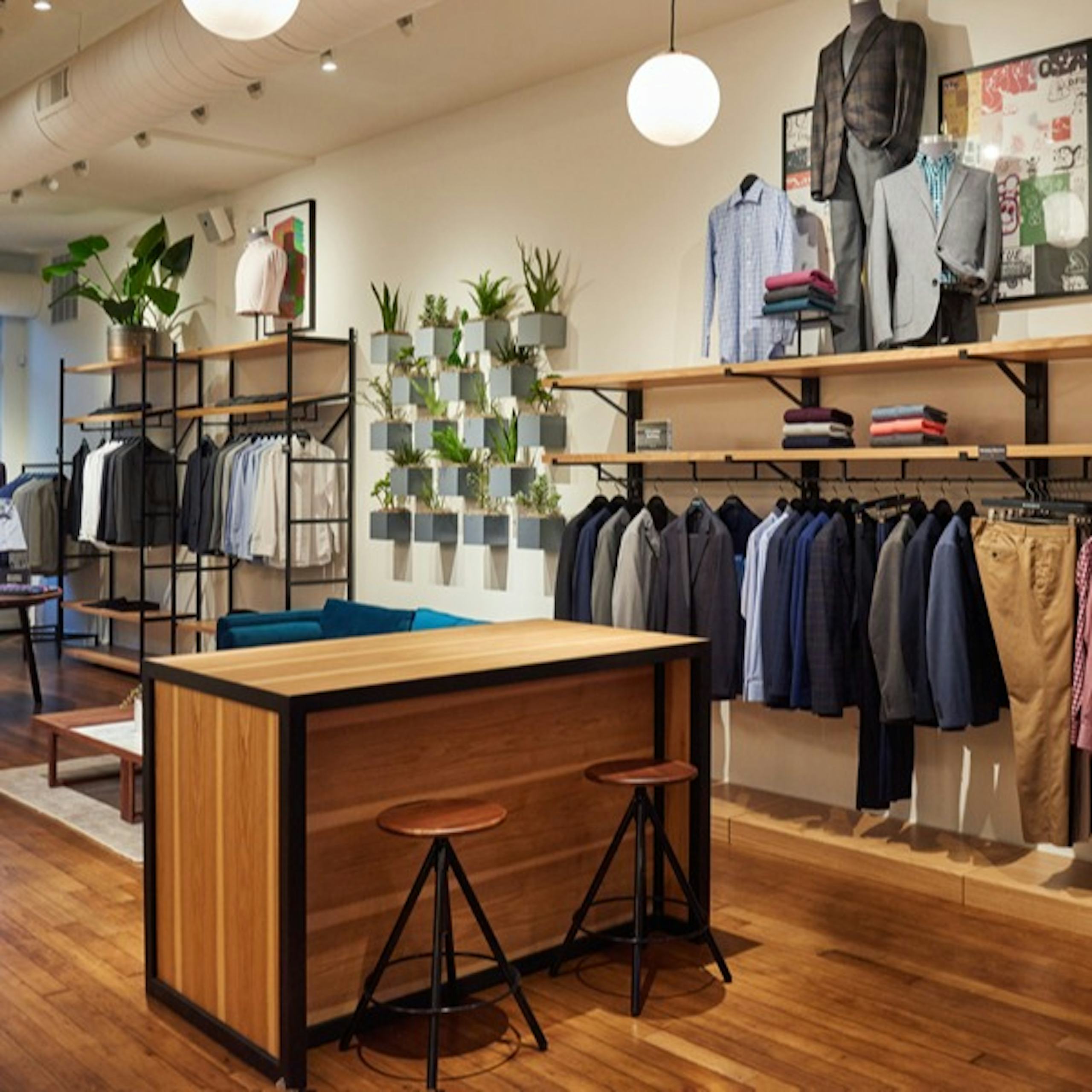 Image of Bonobos Store Display in Cow Hollow, San Francisco. 